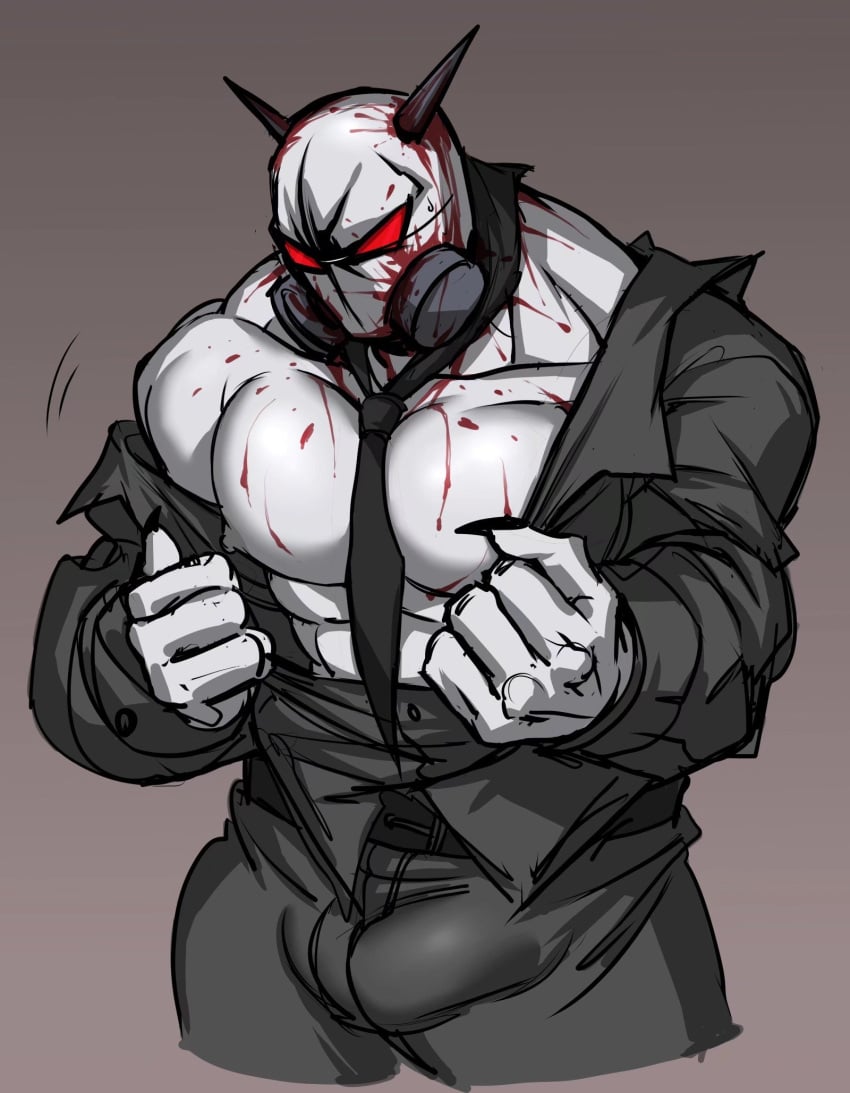 abs blood bulge claws madness_combat muscular muscular_male pecs slashersample torture_(madness_combat) undressing