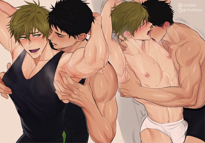 bara free! gay makoto_tachibana male male_focus male_only muscular muscular_male riffraffhellyea sosuke_yamazaki sousuke_yamazaki tachibana_makoto yamazaki_sagaru yamazaki_sosuke yaoi