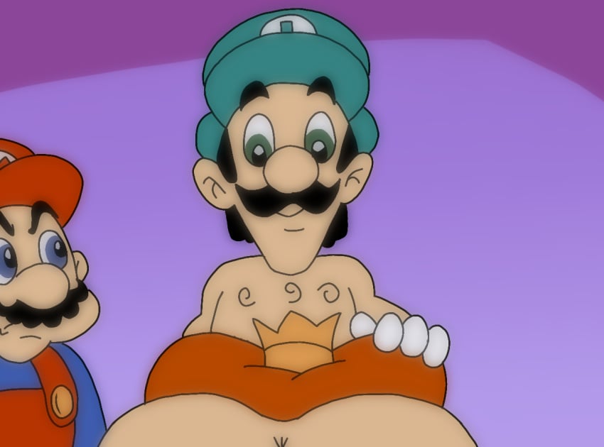 1girls 2boys angry anus blowjob dic_entertainment fake_screencap fake_screenshot female happy_sex holding_head luigi male mario mario_(series) nintendo princess_peach princess_toadstool red_hair the_adventures_of_super_mario_bros._3 the_super_mario_bros._super_show!