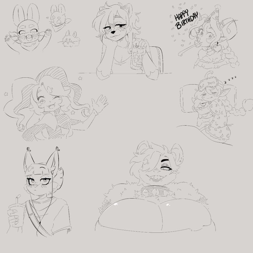 big_breasts breasts cleavage female furry huge_breasts jinx_doodle tagme thick_thighs wide_hips