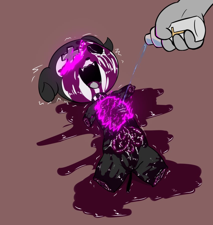 4_fingers absurd_res amputee anthro ass blood_pool bottle burning butt_from_the_front container cross crucifix cute_fangs demon disability duo e254e eye_wound fangs female fingers genitals gore grin guts happy hi_res holy_water human imminent_death intestines joyful male mammal masochism mhery_(e254e) mutilation organs pain pouring pouring_liquid pouring_water pussy quadruple_amputee shaking smile teeth trembling water