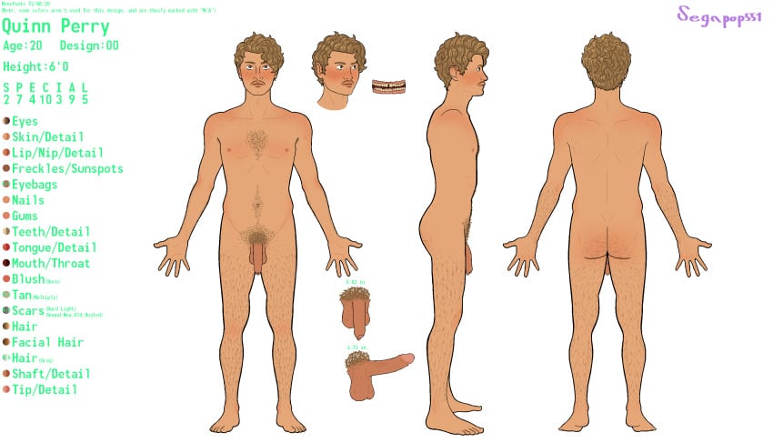 arm_hair ass_hair belly_hair blonde_hair body_hair brown_eyes chest_hair cleft_chin curly_hair dark_blonde_hair dirty_blonde_hair earring erection facial_hair fallout fallout_(series) flaccid flaccid_penis flushed_cheeks flushed_face foreskin foreskin_overhang freckles freckles_on_ass freckles_on_back freckles_on_chest freckles_on_face freckles_on_shoulders gap_teeth gap_toothed hairy_ass leg_hair male male_only moustache oc original_character penis pubic_hair quinn_perry reference_image reference_sheet retracted_foreskin scrawny segapop551 short_hair skinny skinny_male solo solo_male stomach_hair transparent_background uncircumcised visible_ribs