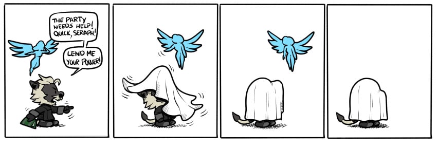 anthro beard book canine comic comic_strip furry hair moustache seraph seraph_(angel) tail trencalos wolf