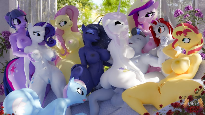 16:9 3d_(artwork) 4k absurd_res anthro anthrofied areola ass balls big_breasts big_butt biped blue_body breast_fondling breast_play breasts closed_eyes digital_media_(artwork) english_text equestria_girls equid equine eyelashes female female/female female_penetrated fingering fingering_self fleur_de_lis_(mlp) fluttershy_(mlp) fondling friendship_is_magic genitals group hair hand_on_breast hasbro hi_res horn licking licking_lips licking_own_lips looking_pleasured loveslove male male/female male_penetrating mammal masturbation multicolored_hair my_little_pony mythological_creature mythological_equine mythology nipples nude penetration penile penile_penetration penis pink_body pink_hair princess_cadance_(mlp) princess_luna_(mlp) pupils purple_body purple_hair pussy rarity_(mlp) red_hair sex smile spread_legs spreading sunset_shimmer_(eg) text thick_thighs tongue tongue_out twilight_sparkle_(mlp) unicorn voyeur white_body wide_hips widescreen yellow_body
