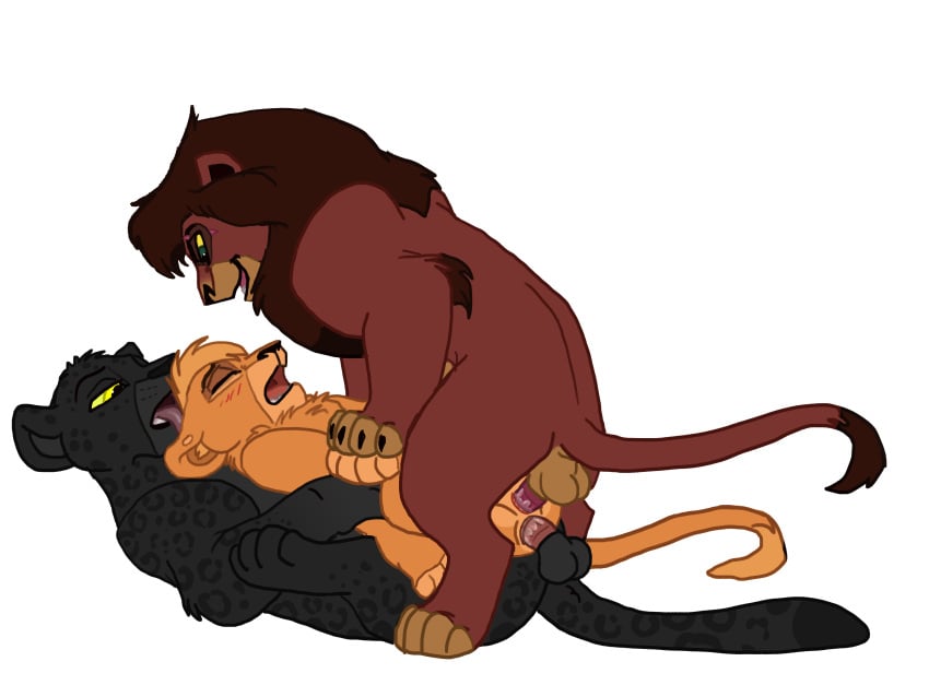 4:3 absurd_res anal anal_sex blush disney felid female feral feral_on_feral from_behind_position from_front_position group hailberry hi_res kovu_(the_lion_king) leopard licking lion looking_pleasured male male/female mammal open_mouth pantherine penetration sex the_lion_king tongue tongue_out trio vaginal_penetration