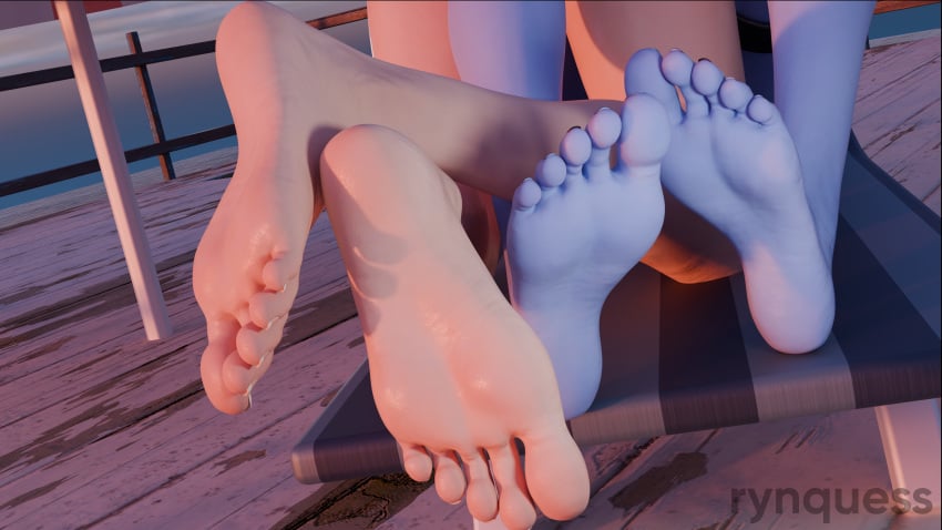 3d feet female juno_(overwatch) overwatch overwatch_2 rynquess soles toes widowmaker