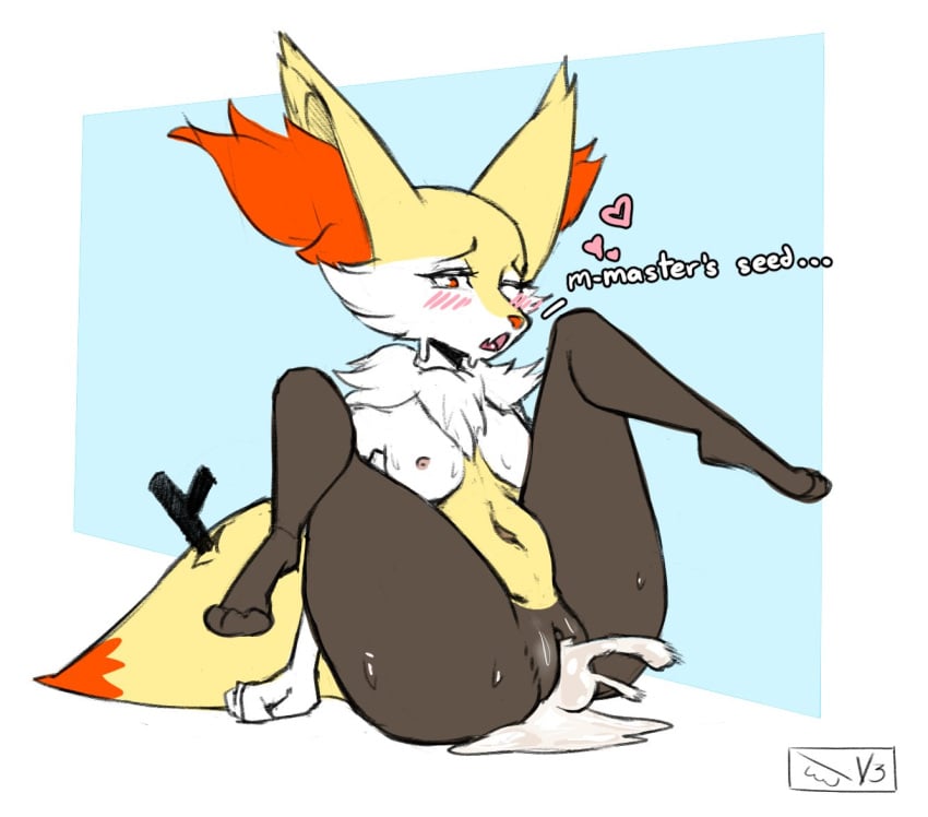 1girls after_sex anthro bodily_fluids braixen breasts cum cum_drip cum_in_pussy cum_inside dripping excessive_cum female fur genital_fluids genitals heart interspecies jinsidraws nintendo nipples open_mouth orange_body orange_fur pokémon_(species) pokemon pokemon_(species) pokephilia pussy sketch solo spread_legs video_games