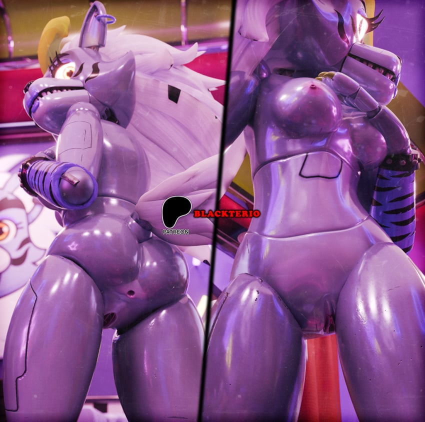 3d 3d_(artwork) 3d_model 3d_render alternate_version_available anthro anus ass blackterio blender blender_(artwork) blender_(software) blender_cycles blender_cycles_(artwork) breasts female female_only five_nights_at_freddy's five_nights_at_freddy's:_security_breach furry furry_female genitals hair looking_at_viewer looking_back looking_back_at_viewer naked naked_female nude nude_female pussy robot robot_girl roxanne_wolf_(fnaf) solo tail thighs wolf wolf_girl