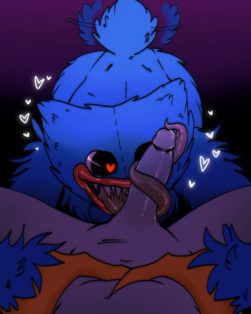 2021 2boys background blue_fur gay heart heart-shaped_pupils hearts huggy_wuggy large_tongue licking licking_penis licking_urethra long_tongue male male_only mouth_open poppy_playtime pov red_pupils ruinh00d sharp_teeth source_request tagme tail_tuft teeth teratophilia tongue tongue_out tonguejob urethral_licking urethral_tonguing