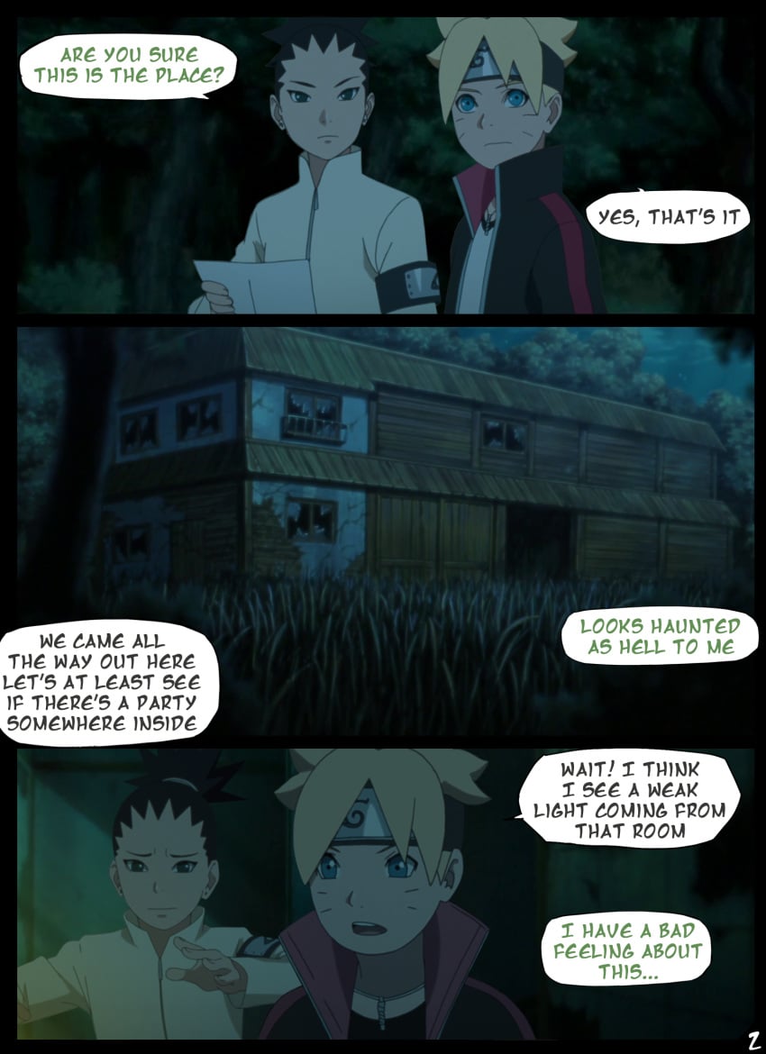 boruto:_naruto_next_generations comic english_text halloween hyuuga_hanabi nara_shikadai naruto naruto_(series) nyxworks page_2 uzumaki_boruto