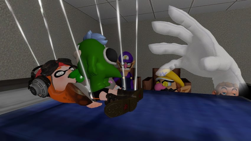 3d fishy_boopkins_(smg4) green_penis green_skin hypnosis hypnotized inkling_meggy mario_(series) meggy_spletzer rape smg4 spike_(mario) sucking