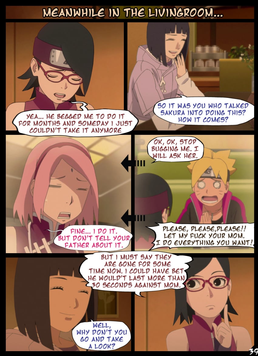 boruto:_naruto_next_generations comic english_text hyuuga_hinata naruto naruto_(series) nyxworks page_39 sakura_haruno sarada_uchiha speech_bubble story text uzumaki_boruto