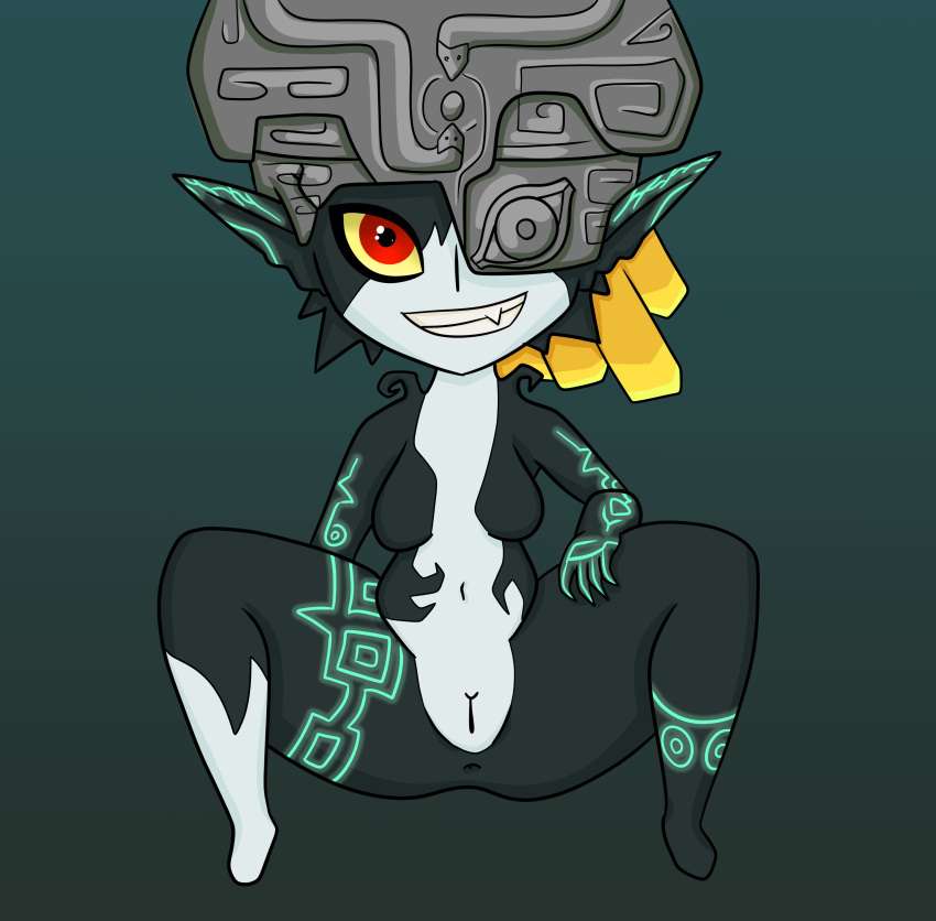 1girls anus dark_skin exceldamage female female_only imp imp_midna midna nintendo no_nipples non-human orange_hair pointy_ears pussy red_eyes sharp_teeth small_breasts solo tattoo tattoos the_legend_of_zelda twilight_princess