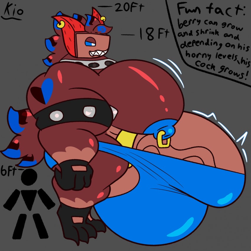 1boy cock_out_of_underwear cookie_run huge_cock male male_only muscular_male oc werehound