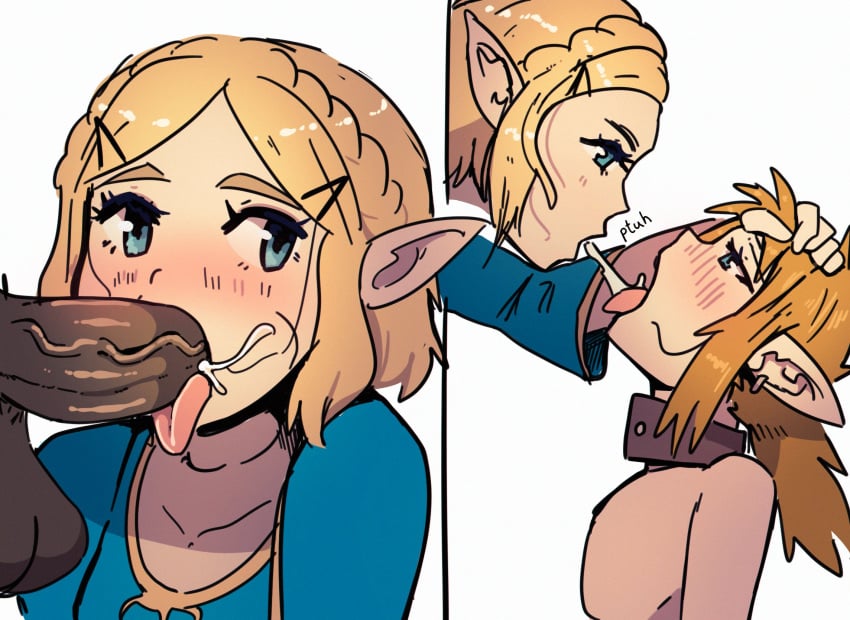 1girls 2boys balls blowjob blush colored_sketch cuckold cuckolding cum cum_sharing cum_swap dark-skinned_male fellatio female femdom hasselnut head_grab hi_res link link_(tears_of_the_kingdom) male netorare nintendo ntr open_mouth oral penis pointy_ears princess_zelda spitting_cum tears_of_the_kingdom the_legend_of_zelda tongue_out tongue_out_blowjob wolfgang_bang zelda_(tears_of_the_kingdom)