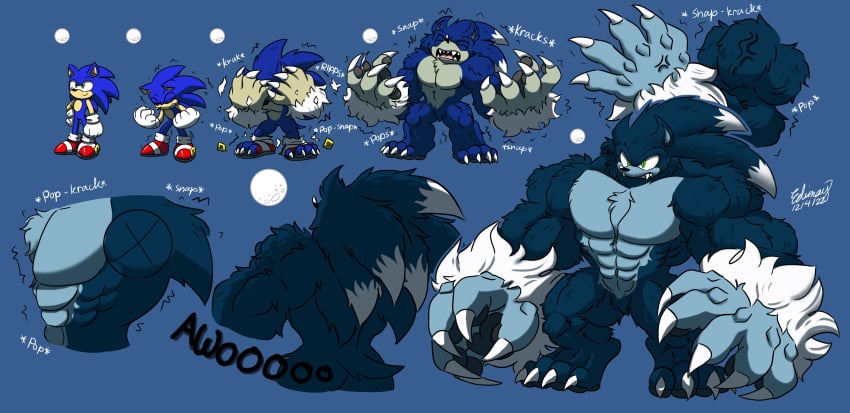 anthro edimay januwerey male_only mobian_(species) muscular muscular_male sega solo solo_male sonic_(series) sonic_the_hedgehog sonic_the_hedgehog_(series) sonic_the_werehog transformation transformation_sequence werehog weremobian