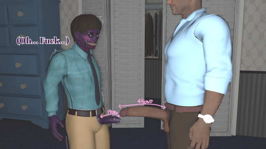 3d big_dick five_nights_at_freddy's five_nights_at_freddy's_2 five_nights_at_freddy's_3 freddy_fazbear's_pizzeria_simulator gay human male/male male_on_male michael_afton normal_penis penis_size_comparison purple_body purple_skin size_comparison source_filmmaker text yuuki_momofox