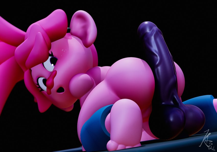 20th_century_fox 20th_century_studios 3d 3d_(artwork) all_fours big_dildo dildo dreamworks feet female_focus female_only humanoid knotzdoodles looking_back nude nude_female pink_body pink_hair pink_skin queen_poppy thick thick_thighs troll trolls