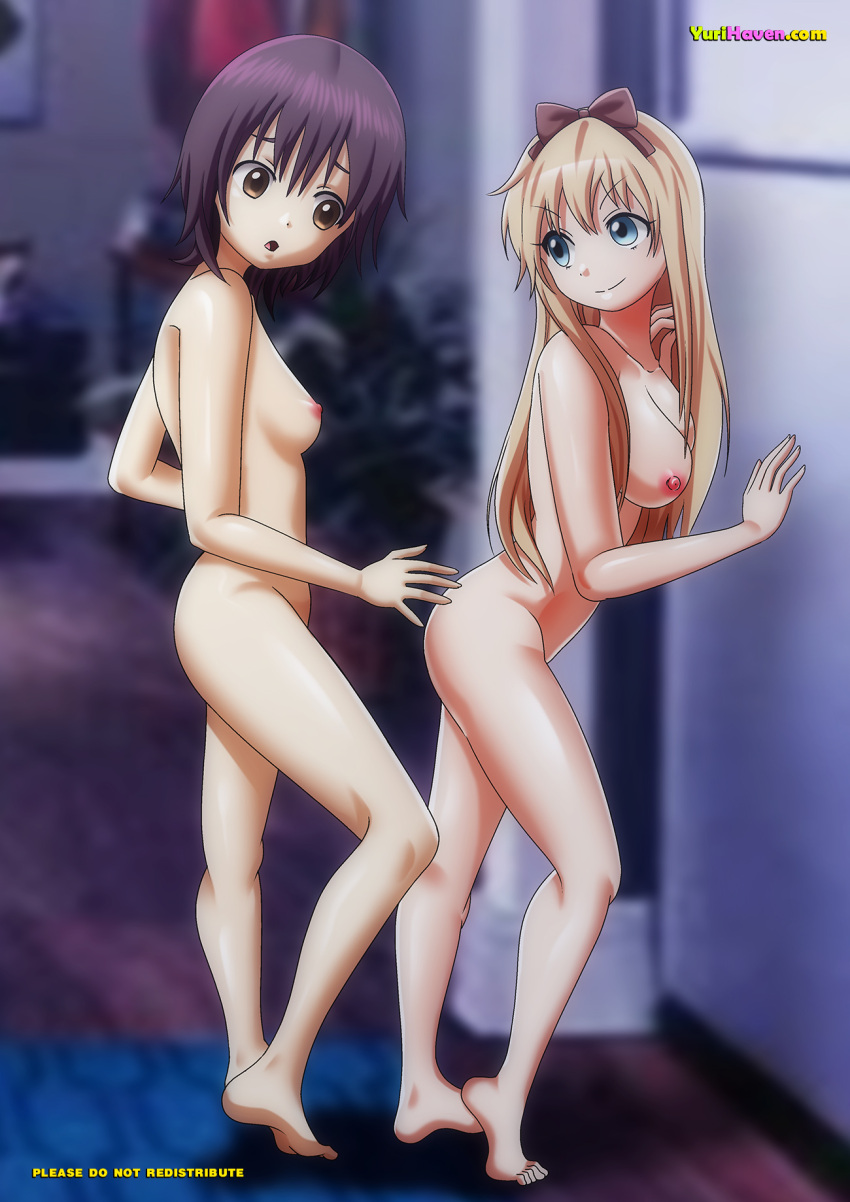 2girls ass bbmbbf blonde blonde_female blonde_hair blonde_hair_female boobs breasts female female/female female_focus female_only funami_yui girls girls_only lesbian multiple_girls nipples nude only_female open_mouth palcomix tongue toshinou_kyouko yuri yurihaven.com yuru_yuri