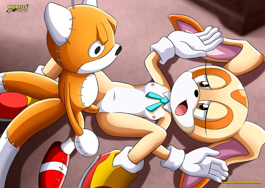 anthro bbmbbf breasts cream_the_rabbit female male male/female mobius_unleashed nipples nude open_mouth palcomix penis sega sex sonic_(series) sonic_the_hedgehog_(series) tails_doll tongue