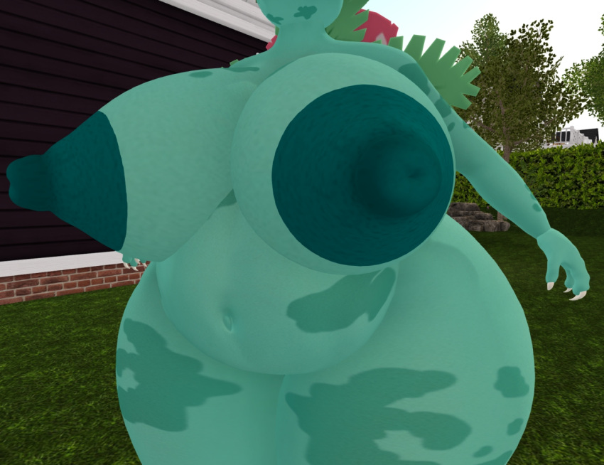 anthro ass belly big_ass big_breasts breasts bubble_butt female ferialexonar huge_ass huge_breasts nintendo pokemon thick_thighs venusaur wide_hips