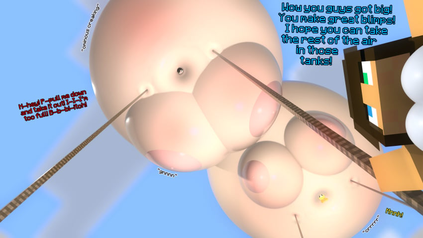 audie_vewya(tittank) breast_inflation breasts creaking exposed_breasts floating full_body_inflation gas_canister helium hose hose_inflation inflation miezth(tittank) mine-imator minecraft nipples nude nude_female round_body shiny_skin spherical_inflation sunken_head sunken_limbs taut tittank