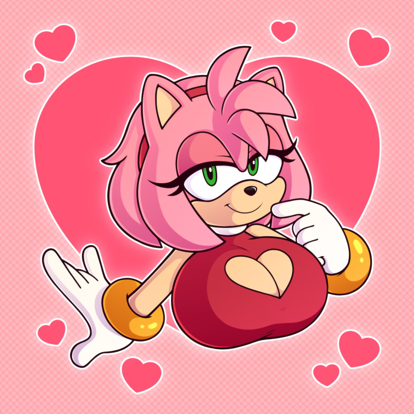 1girls 2d 2d_artwork amy_rose big_breasts boob_window bracelet bracelets breasts cleavage cleavage_cutout closed_smile cocomaniadx eyelashes female female_focus female_only gloves gold_bracelet green_eyes heart heart_background heart_shaped_boob_window hedgehog hedgehog_humanoid pink_background pink_fur red_dress sega smile sonic_(series) sonic_the_hedgehog_(series) stunnerpony two_tone_fur