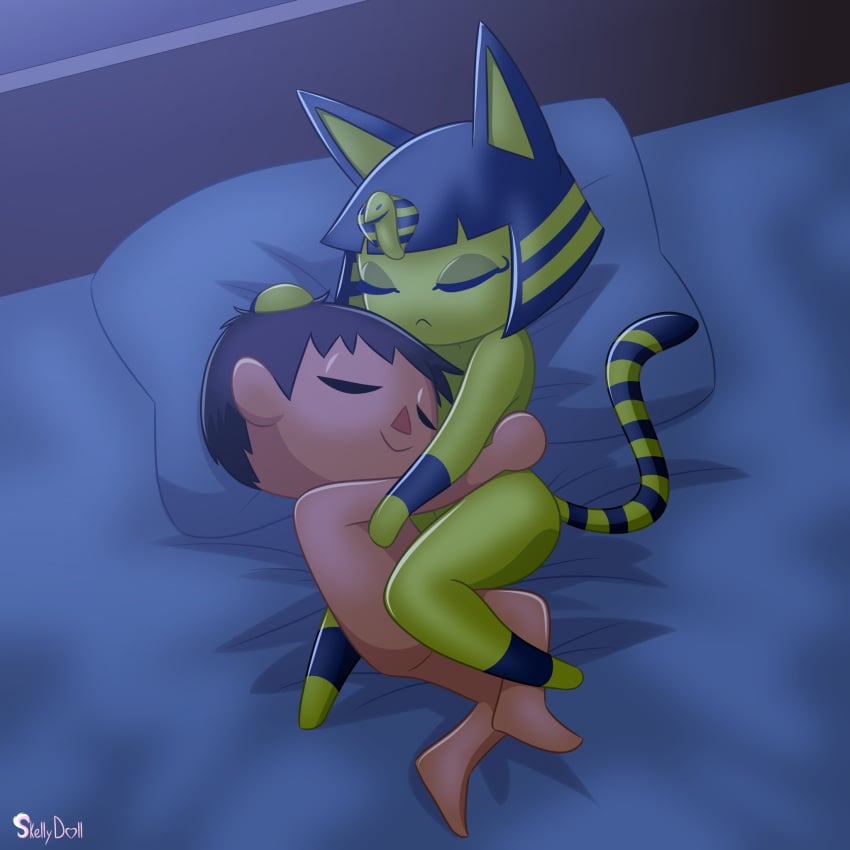 1boy 1girls 2d 2d_(artwork) :> :< after_sex animal_crossing ankha ankha_(animal_crossing) ankha_ride_(minus8) anthro artist_logo artist_name ass bare_arms bare_ass bare_back bare_breasts bare_legs bare_shoulders bare_thighs barefoot bed bed_sheet bedroom big_ass big_butt blue_body blue_fur blue_hair bob_cut bottomless bottomless_female bottomless_male brown_hair butt cat_ears cat_girl cat_humanoid cat_tail closed_eyes completely_nude completely_nude_female completely_nude_male cuddling curvaceous curvy curvy_female curvy_figure cute digital_drawing_(artwork) digital_media_(artwork) duo embrace embracing exposed exposed_ass exposed_shoulders eyelashes eyes_closed eyeshadow felid felid_humanoid feline feline_humanoid felis female fit fit_female fur furniture furry glistening glistening_body hair_ornament hand_on_another's_head hand_on_head hand_on_waist happy head_grab hetero hi_res hips hug hugging human human_on_anthro humanoid indoors interspecies laying_down laying_on_bed laying_on_side light-skinned_male light_skin long_tail lying makeup male mascara multicolored_body multicolored_fur naked naked_female naked_male night nintendo no_bra no_panties no_underwear nude nude_female nude_male on_bed on_side pillow reverse_spooning short_hair skeletonguys-and-ragdolls sleeping slim_waist smile smiling snake_hair_ornament spork_position straight striped_tail stripes tail thick_thighs thighs topless topless_female topless_male two_tone_body two_tone_fur villager_(animal_crossing) waist watermark wholesome wide_hips yellow_body yellow_eyeshadow yellow_fur