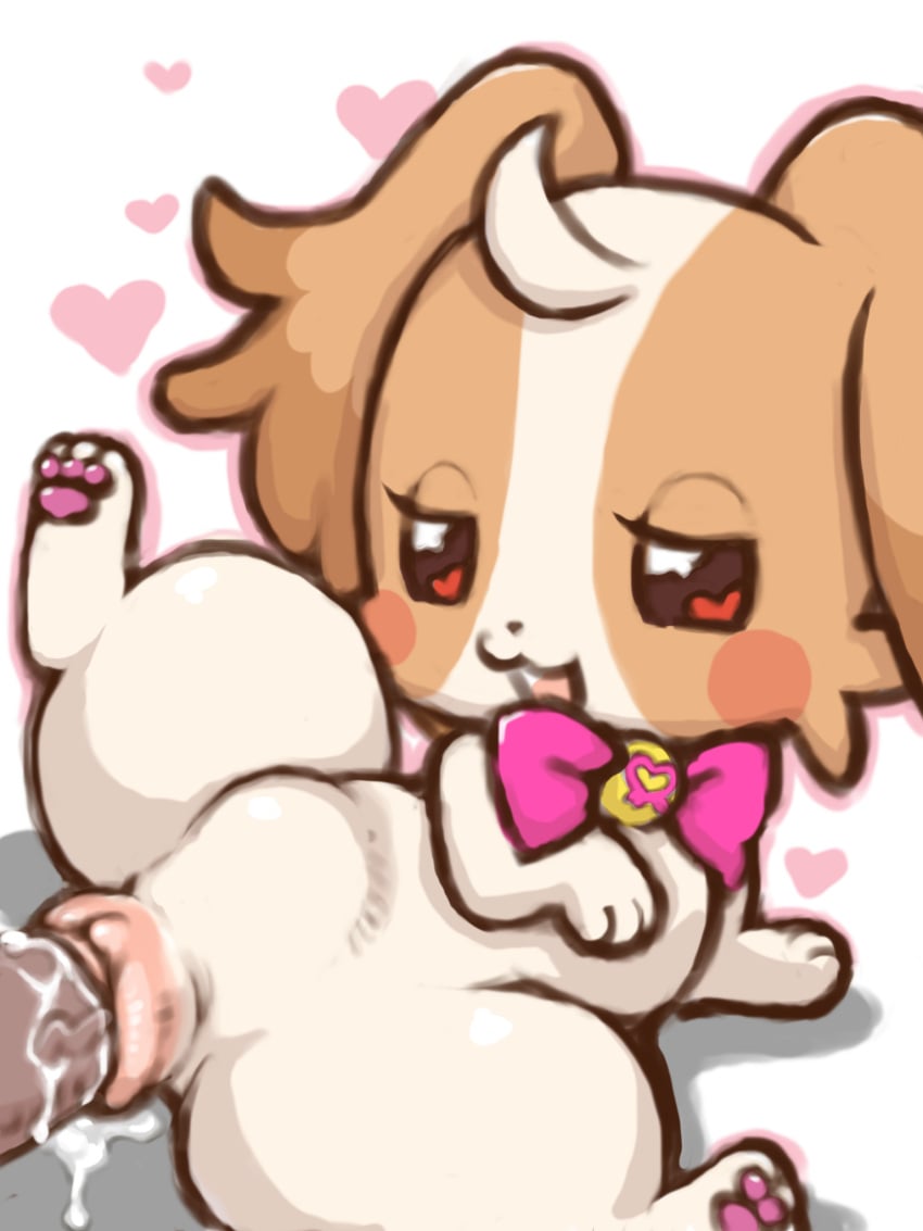 <3_eyes animal_genitalia animal_penis canid canine canine_genitalia canine_penis canine_pussy canis diru domestic_dog duo female feral genitals heart hi_res human komugi_(precure) male mammal penetration penile penile_penetration penis penis_in_pussy precure pretty_cure stomach_bulge vaginal_penetration vaginal_tugging wonderful_precure! zoophilia