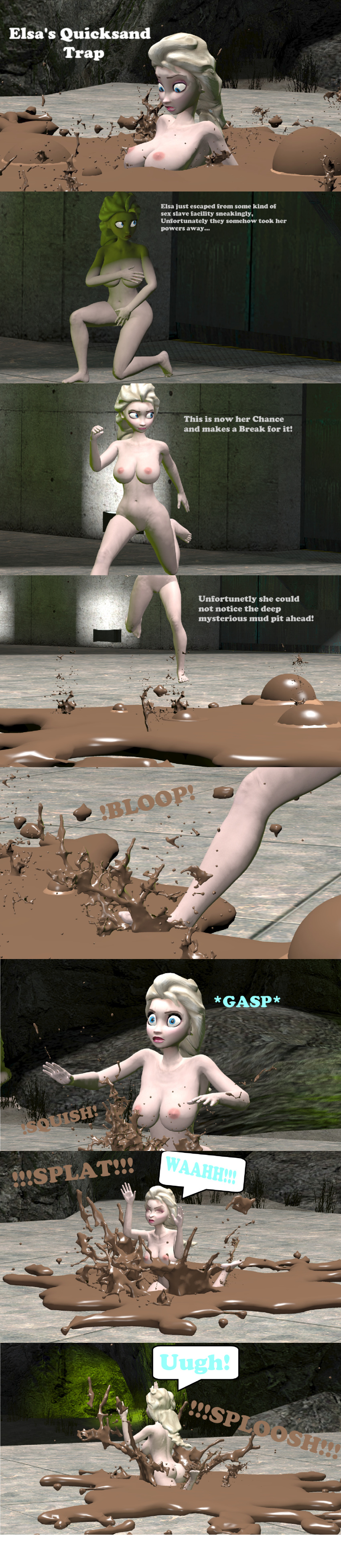 3d comic disney elsa_(frozen) female frozen_(film) garry's_mod medium_hair mud naked nipples nude outdoors pussy tagme wolfthepredator