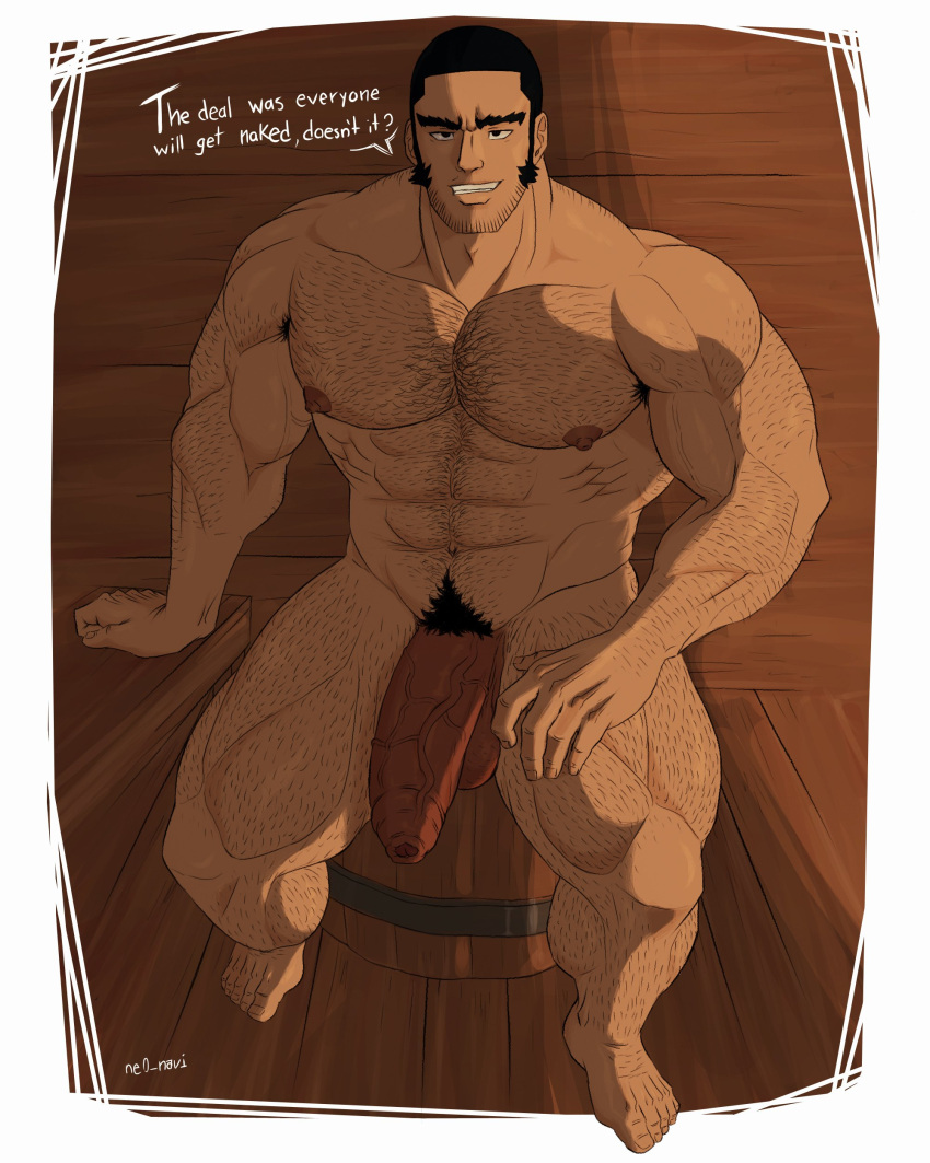 balls bara golden_kamuy male male_only muscles muscular muscular_male ne0_navi penis tanigaki_genjirou