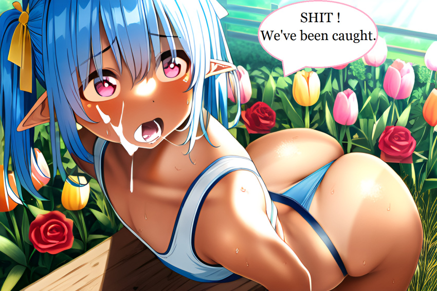 2024 2boys a.i.ddicted after_fellatio after_oral ai_generated ass big_ass big_butt blue_hair cum_in_mouth cum_on_face elf elf_ears femboy feminine_male field flower flower_field girly huge_ass huge_butt male male_only novelai original panties pink_eyes rainbow saliva smile solo sunlight tan_body tan_skin tanline teenager thick_ass thick_butt thong twintails young