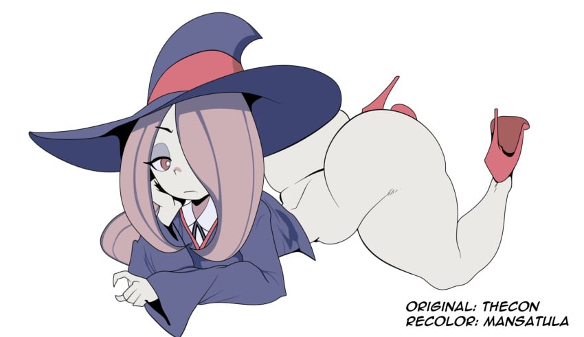 1girls angry big_ass edit grey_skin high_heels huge_ass little_witch_academia long_hair no_panties sucy_manbavaran thecon thick_thighs uniform witch_hat