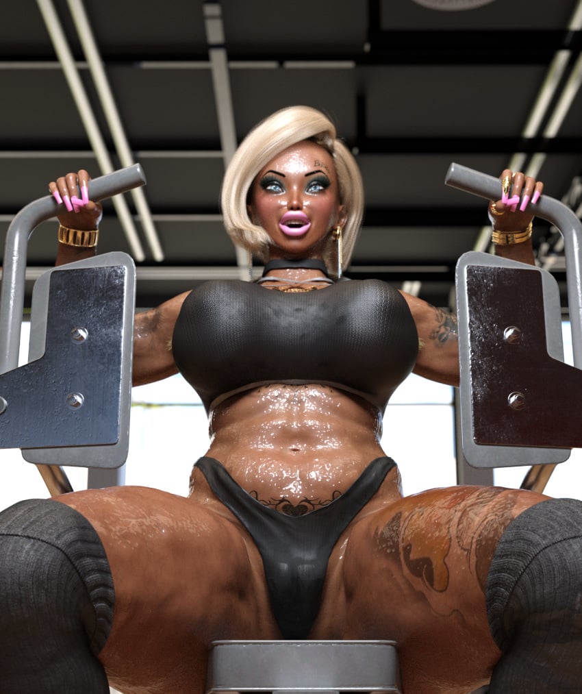 3d character_request clothed clothed_female copyright_request female soren_jones workout