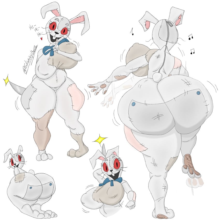 1girls ass bow bunny_girl bunnysuit butt butt_flap buttons chubby fat_ass fat_thighs five_nights_at_freddy's furry heart hehe knife large_ass large_breasts large_thighs massive_ass massive_breasts musical_note onesie pajamas pawg puffy_nipples rabbit rabbit_humanoid red_eyes singing sketchyboi08 slasher stitched stitches tagme thick_thighs vanny_(fnaf) whiskers