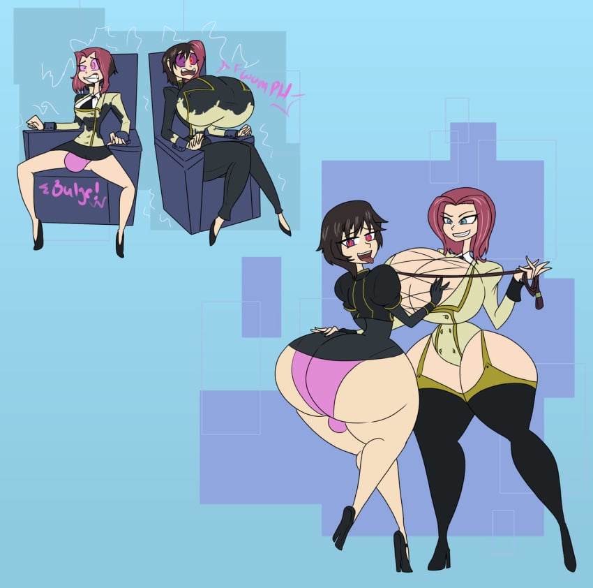 ass_expansion bimbo bimbofication breast_expansion code_geass da-fuze female femboy ftm_transformation gender_transformation genderswap_(ftm) hair_growth huge_ass huge_breasts identity_death identity_swap kallen_stadtfeld lelouch_lamperouge mtf_transformation race_swap rule_63 thick_thighs transformation wide_hips