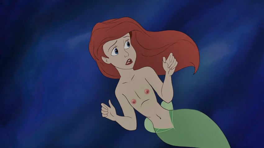 ariel artist_request blue_eyes disney edit exposed exposed_breasts exposed_nipples female flat_chest flat_chested merfolk mermaid mermaid_tail naked nipple nipples no_bra no_shirt nude nude_female pale_skin pink_nipples red_hair ribs screenshot_edit sexually_suggestive shirtless skinny skinny_waist small_breasts smaller_female teenage_girl teenager the_little_mermaid tight_pussy tiny_breasts tiny_waist topless topless_female younger younger_female