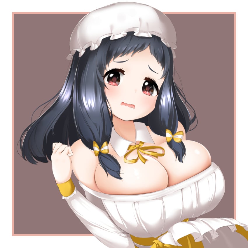 alternate_version_available big_breasts cleavage female idolmaster idolmaster_cinderella_girls light-skinned_female nicorima oonuma_kurumi solo tagme