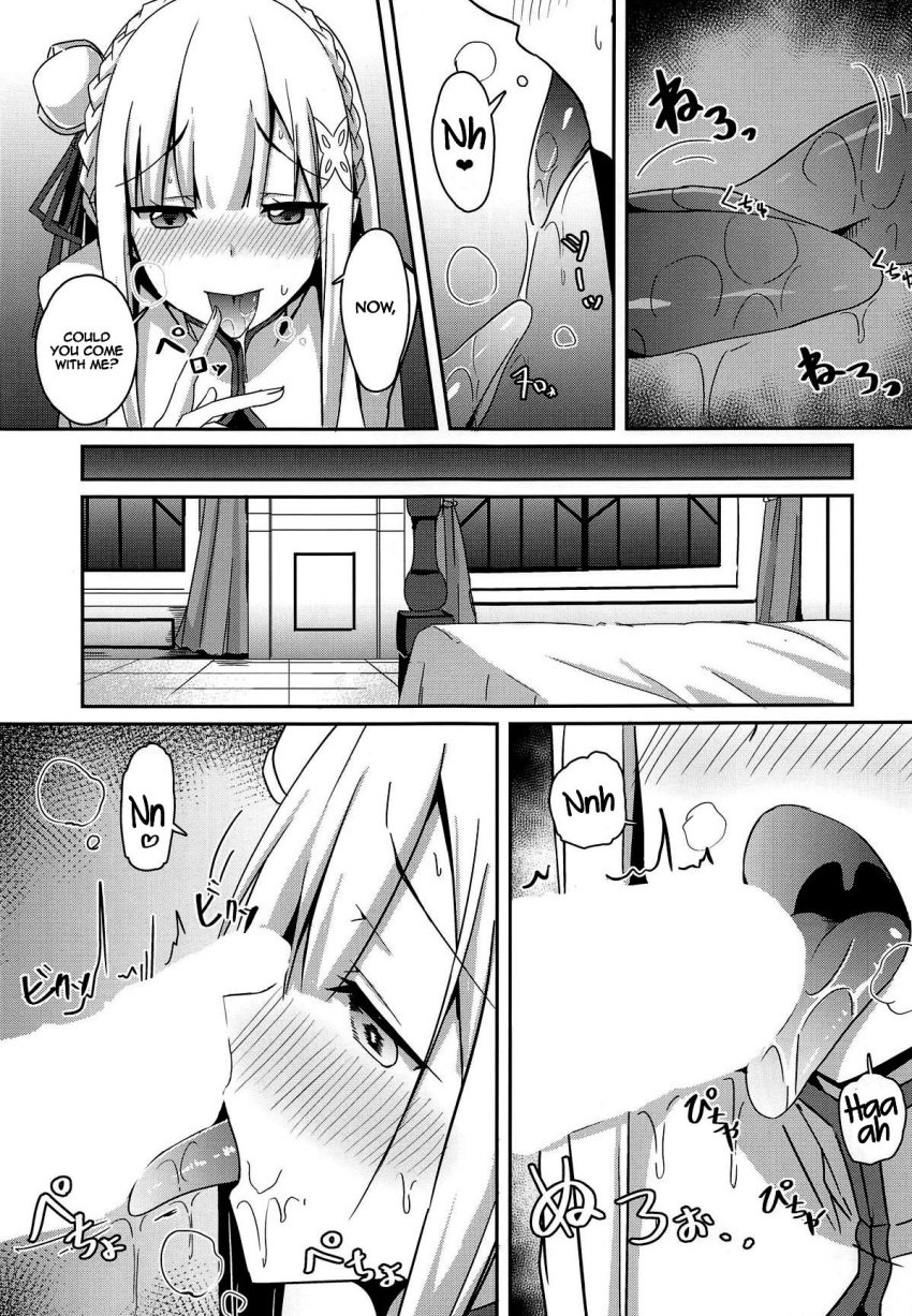 10s 1boy 1girls 2019 after_cunnilingus age_difference assertive_female bed bedroom bedroom_eyes blowjob censored comic comic_page couple doujin doujinshi elf elf_ears elf_female elf_girl emilia_(re:zero) english english_dialogue english_text fellatio flower_in_hair hair_flower hair_ribbon hairclip human interspecies kissing licking_penis licking_tip lucas_(re:zero) male_human/female_elf manga minato_yoshihiro older_female older_woman_and_younger_boy oral panels penis_in_face penis_lick pointy_ears re:zero_kara_hajimeru_isekai_seikatsu rose seductive seductive_smile teenage_girl teenage_girl_and_younger_boy teenager text text_bubble tongue tongue_kiss tongue_out translated young younger_male