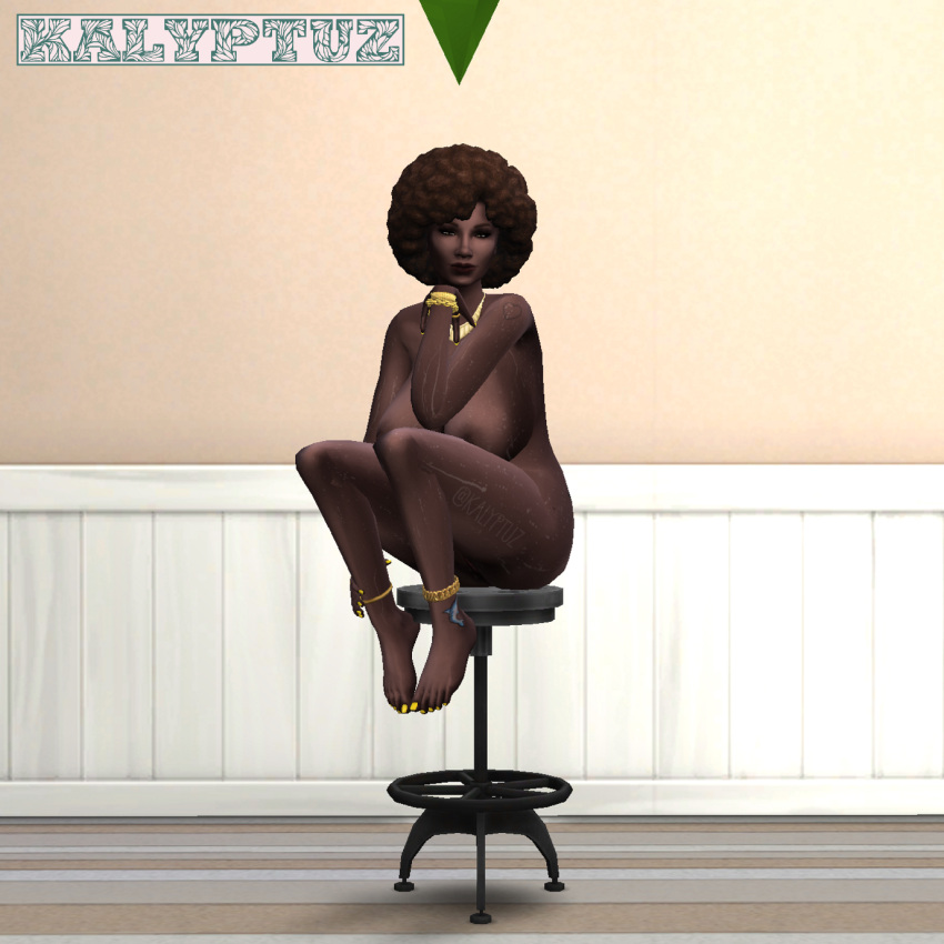 3d afro anklet areolae breasts chair chubby dark-skinned_female dark_skin devious_desires deviousdesires erect_nipples female female_only jewelry kalyptuz nail_polish necklace nipples nude pose pussy ring sims sims4 solo tall_female the_sims the_sims_4 thick thick_thighs vivienne_doty wide_hips