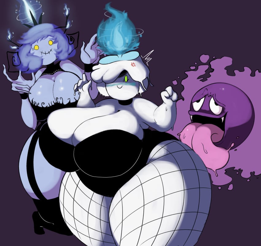 big_breasts bigladiesidk candle chandelure furry gastly ghost huge_hips imminent_death litwick pokemon shortstack slightly_chubby tagme wax_girl