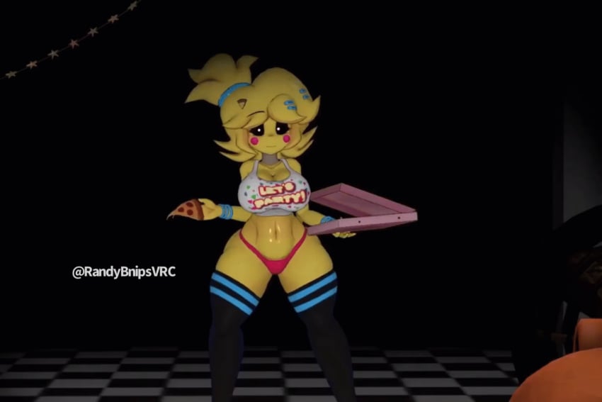 3d animated cally3d chica_(cally3d) chica_(fnaf) chiku chiku_(cryptia) clazzey clothing cryptiacurves fazclaire's_nightclub five_nights_at_freddy's fnaf fredina's_nightclub hair_ornament panties scottgames tagme toy_chica_(fnaf) underwear vrchat vrchat_avatar vrchat_media vrchat_model