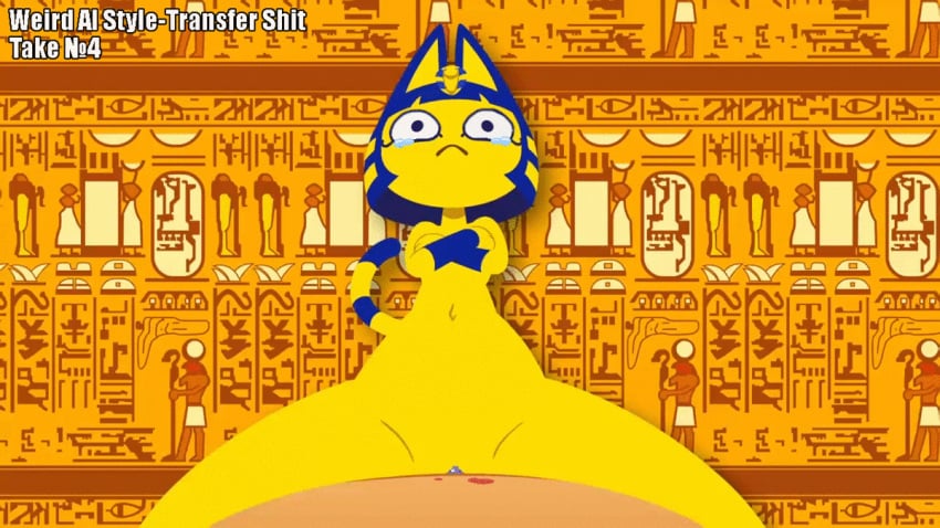 2d animal_crossing animated ankha ankha_ride_(minus8) clitoris covering_breasts cowgirl_position crossed_arms dance edit egyptian furry gif male/female minus8 nintendo nude_female pain parody pussy reality sex shocked_expression source_request tears vaginal_penetration video_games virgin virginal_blood wide_eyed year_request zone