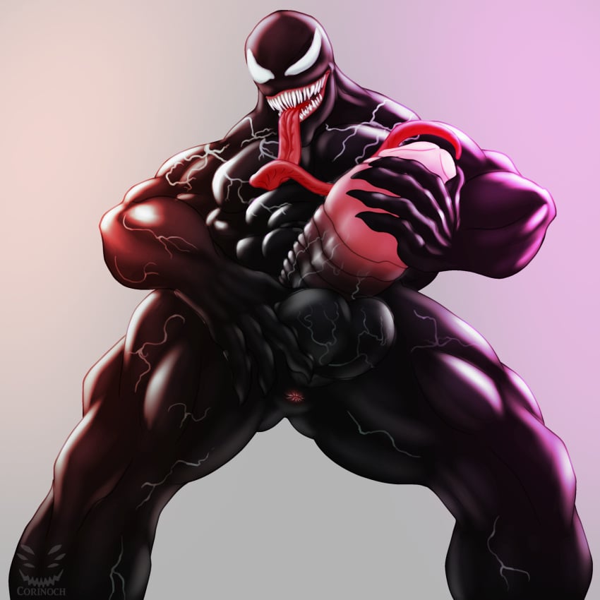 1boy anus balls big_penis black_body corinoch_(artist) first_person_view genitals humanoid long_tongue looking_at_viewer male male_only marvel muscular muscular_male penis perspective presenting presenting_anus presenting_balls presenting_penis smooth_skin solo spider-man_(series) symbiote teeth tongue unusual_anatomy unusual_genitalia vein veiny_balls veiny_muscles veiny_penis venom venom_(marvel)