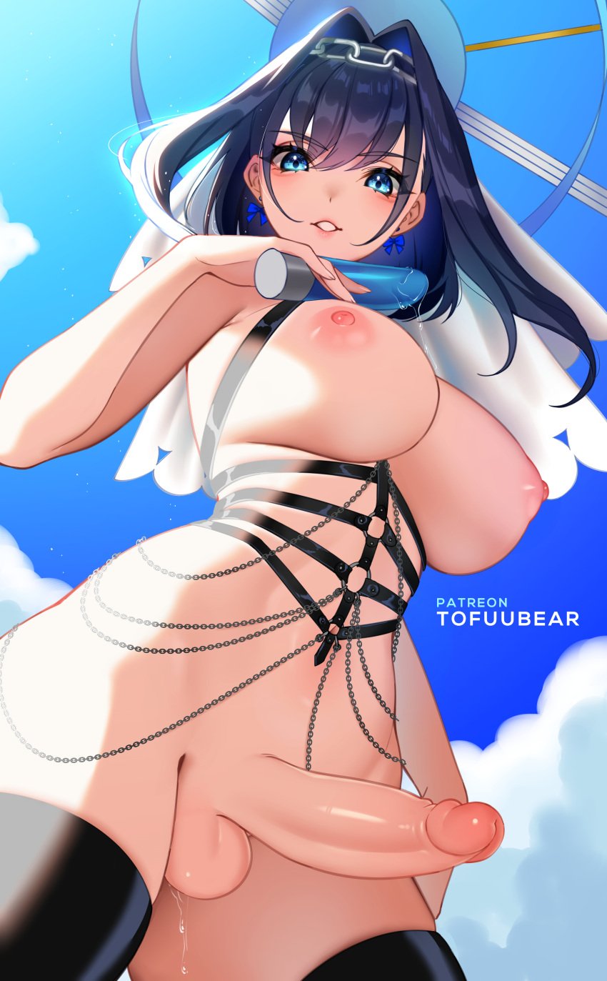 1futa abs balls ballsack bangs big_breasts big_penis blue_dildo blue_eyes blue_hair breastless_clothes breastless_clothing breasts chains dildo earrings erect_penis erection fit fit_futanari full-package_futanari futa_only futanari hair_ornament headband headdress holding_dildo holding_object hololive hololive_english hololive_english_-council- horny human large_breasts light-skinned_futanari lingerie looking_at_viewer low-angle_view navel nipples no_bra no_panties nude ouro_kronii pale_skin penis sex_toy short_hair solo standing testicles thick_penis thick_thighs thighhighs thighs tofuubear toned toned_futa transparent_dildo virtual_youtuber