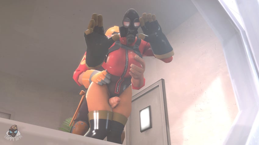 3d animated bodysuit breast_grab breasts engineer engineer_(team_fortress_2) erection female fempyro from_behind gas_mask gif grabbing grabbing_breast grabbing_from_behind groping holding_breast latex mask penis pyro pyro_(team_fortress_2) rubbing sex source_filmmaker straight tappysfm team_fortress_2 thighhigh_boots thighhighs thighjob valve window