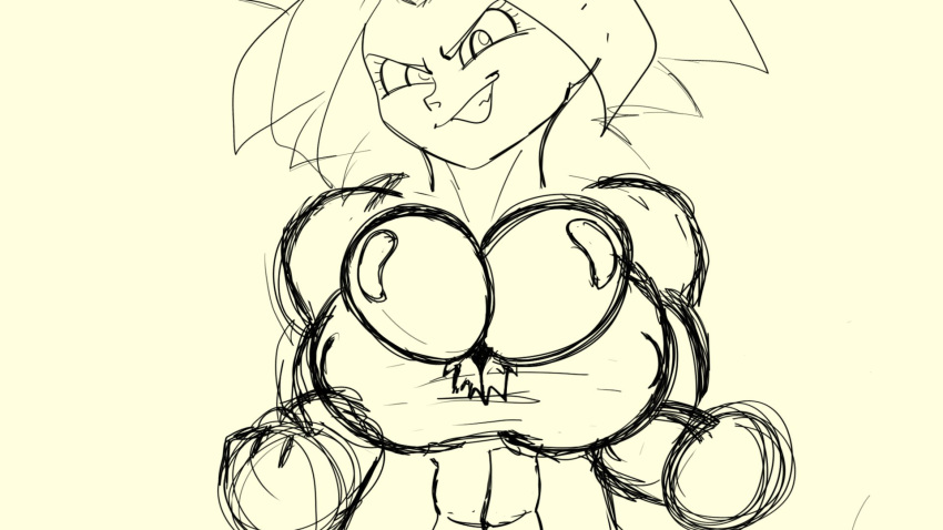 breasts dragon_ball dragon_ball_super drawn kefla legendary_super_saiyan pseudocel saiyan super_saiyan tagme