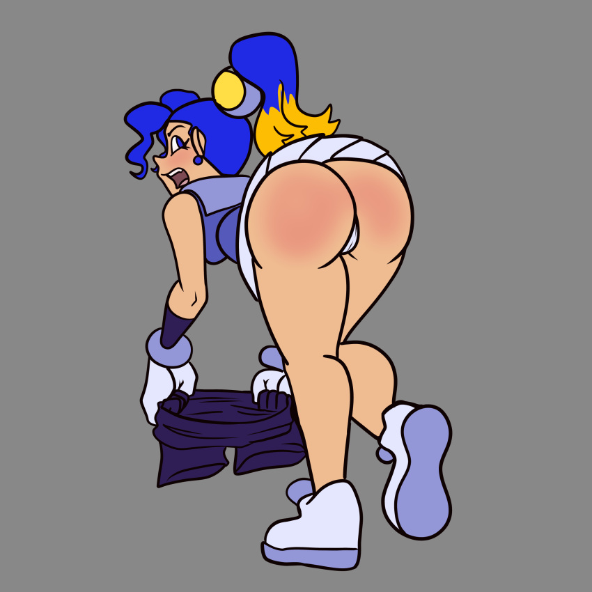 ass blue_hair fanservice magical_girl sailor_uniform sqootshy