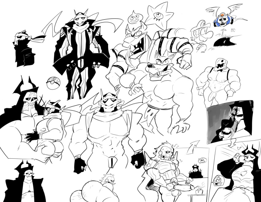 ass atlus bowser butt crash_(series) crash_bandicoot crossover dagda_(megami_tensei) diamond_is_unbreakable elfein erect_penis erection fate/grand_order gay grabbing_ass hassan izanagi_(megami_tensei) jojo's_bizarre_adventure male male_focus male_only mario mario_(series) megami_tensei monochrome multiple_boys penis persona_3 persona_4 pokeball ryoji_mochizuki sheer_heart_attack shin_megami_tensei shin_megami_tensei_iv_final tagme thanatos_(megami_tensei) tiny_tiger video_games yaoi