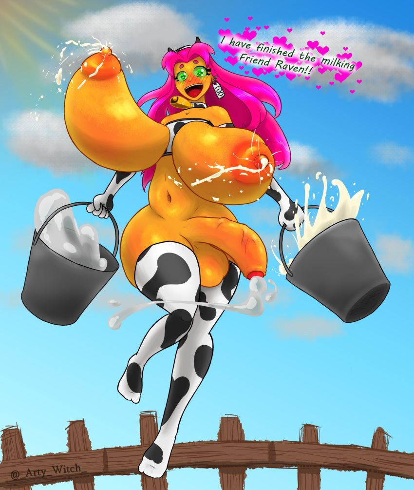 1futa alien alien_girl animal_costume animal_print areola areolae artywitch banana_breasts belly_button big_breasts big_nipples big_penis bimbo bouncing_breasts breastless_clothes breasts bucket cartoon_network clouds club_shaped_penis collar cow_accoutrements cow_bell_collar cow_girl cow_print cow_print_armwear cow_print_choker cow_print_gloves cow_print_legwear cow_print_thighhighs cowbell cum cum_in_bucket cum_in_container curvaceous curvy curvy_female curvy_figure curvy_hips dc dialogue ear_tag excessive_cum excessive_lactation excited farm fence flying full_body futa_only futanari gigantic_breasts glowing_eyes green_eyes happy heart-shaped_pupils horns huge_balls huge_breasts huge_cock human koriand'r lactating lactating_nipples lactation lactation_without_expressing large_balls large_breasts large_penis livestock long_breasts long_gloves long_hair long_penis milk navel nude orange_body orange_skin party_boobs penis pink_hair plump precum puffy_areola puffy_nipples pupils red_hair sagging_breasts self_upload shiny_skin skindentation sky solo starfire swinging_breasts swinging_penis tag tan tan_skin teen_titans teen_titans_go text thick_thighs thighhighs unaligned_breasts useless_clothing vein veins veiny veiny_breasts veiny_penis wide_hips